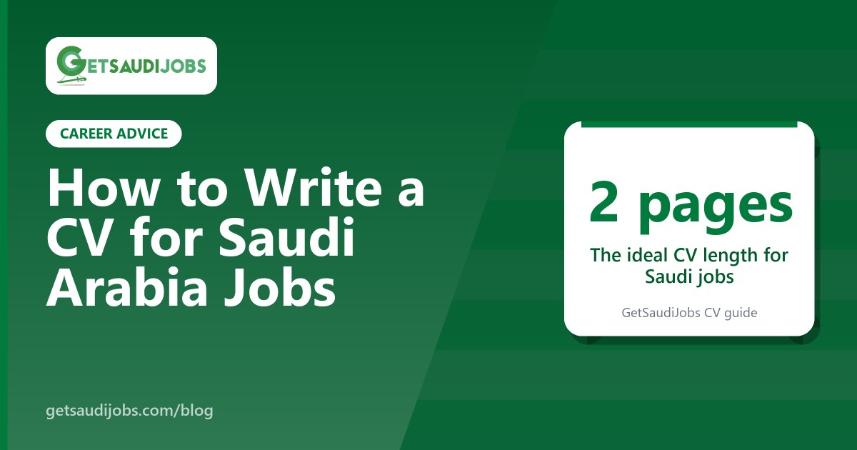 Job seeker preparing a CV for jobs in Saudi Arabia